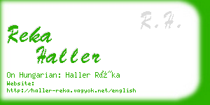 reka haller business card